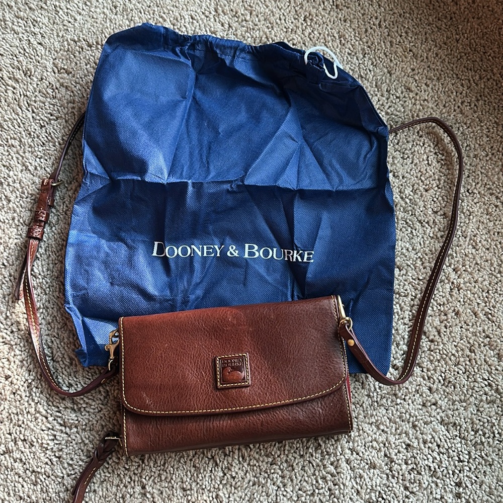 Dooney and Bourke Brown Leather Crossbody Bag